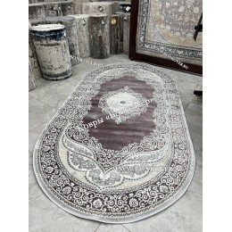 Ковер в гостиную дизайн 01 Сиреневый Овал