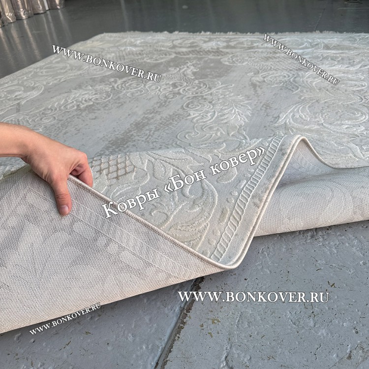 Светлый Ковер Для Гостиной Медальон Арт 30397 Турция