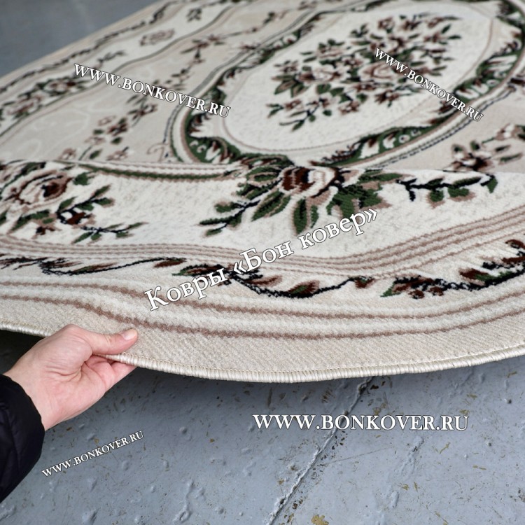 Ковер Лайт Карпет Дизайн 23893 Бежевый Овал